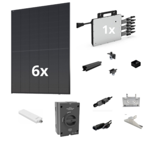 HOYMILES VOIMALA MIKROINVERTTERILLÄ, 6 x MUSTA AURINKOPANEELI