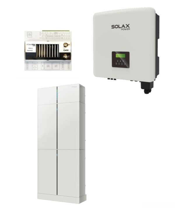 SOLAX X-3 HYBRID 8 KW + SOLAX HV10230 6 KWH AKUSTO + CHECKWATT CW-CM10