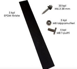 ASENNUSSARJA HUOPA- JA PROFIILIKATON KIINNIKKEILLE 5 KPL